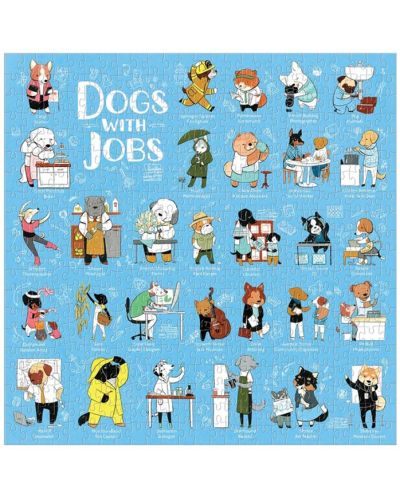 Puzzle Galison de 500 piese - Dogs With Jobs - 3