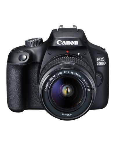 DSLR aparat foto Canon EOS - 4000D, EF-S 18-55-mm DC, negru - 1