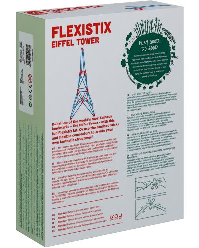 Constructor din bete de bambus Hape Flexistix - Turnul Eiffel - 2