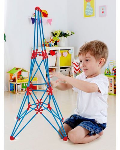 Constructor din bete de bambus Hape Flexistix - Turnul Eiffel - 4