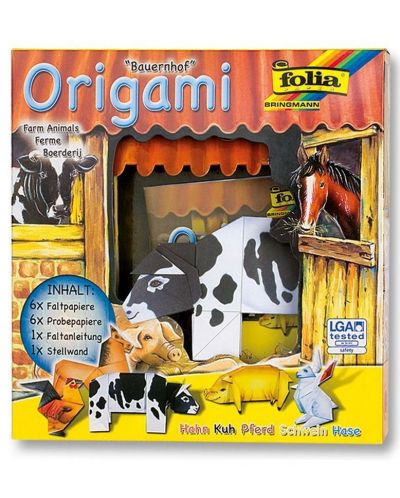 Set creativ pentru origami Folia - Lumea animalelor, ferma - 1