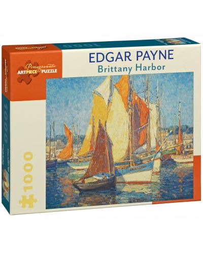 Puzzle Pomegranate de 1000 piese - Portul Bretania, Edgar Payne - 1