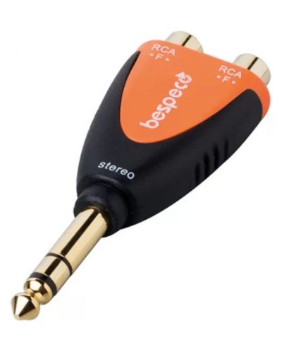 Adaptor Bespeco - SLAD370 6,3 mm - RCA, negru/portocaliu - 2