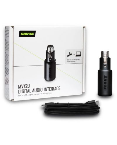 Adaptor pentru microfon Shure - MVX2U, XLR/USB, negru - 6