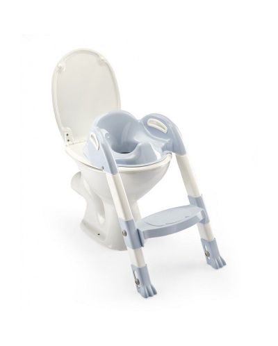 Reductor pentru toaleta Thermobaby Kiddyloo - Pliabil, cu scarita, Baby Blue - 1