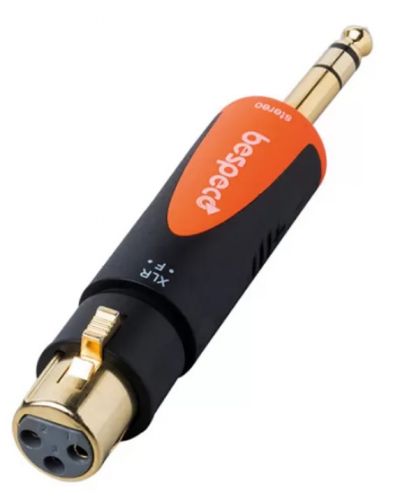 Adaptor Bespeco - SLAD505, 6,3 mm - XLR, negru/portocaliu - 2