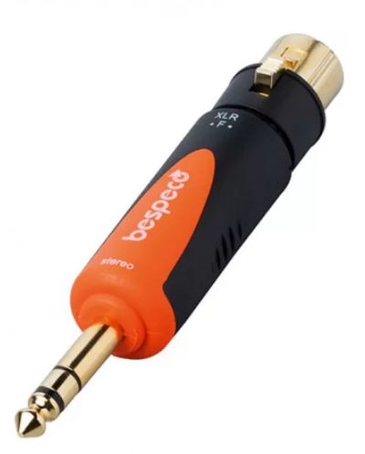 Adaptor Bespeco - SLAD505, 6,3 mm - XLR, negru/portocaliu - 1