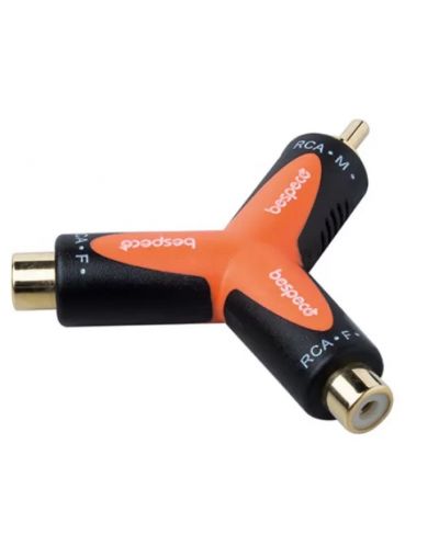 Adaptor Bespeco - SLAD360, RCA - RCA, negru/portocaliu - 2