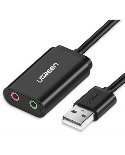 Adaptor Ugreen - US205, USB2.0/3.5mm, negru
