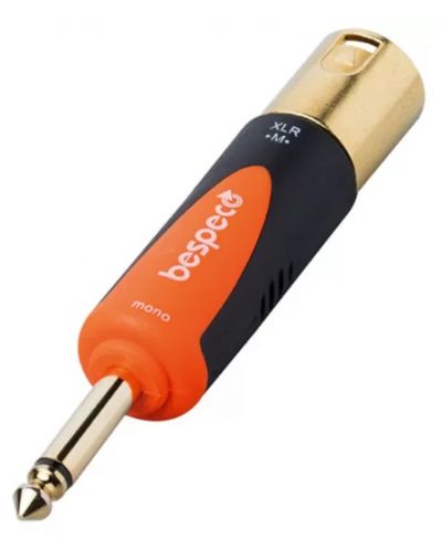 Adaptor Bespeco - SLAD510, 6,3 mm - XLR, negru/portocaliu - 1