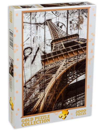 Puzzle Gold Puzzle de 2000 piese - Turnul Eiffel, vintage - 1