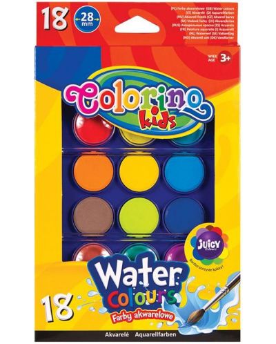 Acuarele  Colorino Kids - Jumbo, 18 culori - 1