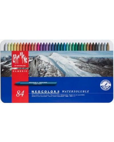 Pasteluri de acuarela Caran d'Ache Neocolor II - 84 culori | Ozone.ro