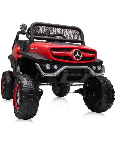 Mașinuță electrică jeep Chipolino - Mercedes Unimog, rosie - 3