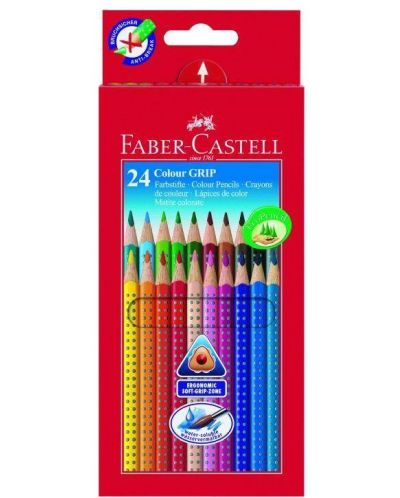 Creioane acuarela Faber-Castell Grip 2001 - 24 culori - 1