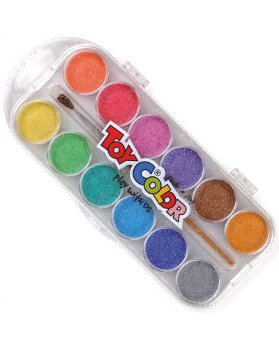 Acuarele Toy Color - Pearly, 12 culori, Ф30 mm - 1