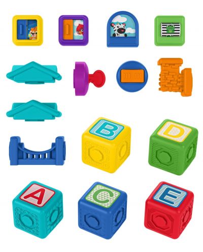 Jucărie activă Baby Einstein - Cuburi, Bridge & Learn, 15 piese - 1