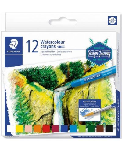 Staedtler Design Journey Watercolour Crayons - 12 culori - 1