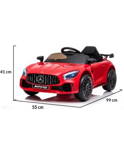 Mașinuță electrică Moni Toys - Mercedes AMG GTR, roșu - 10
