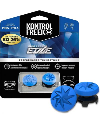 Accesoriu KontrolFreek - Performance Thumbsticks FPS Freek Edge, albastru (PS4/PS5) - 1