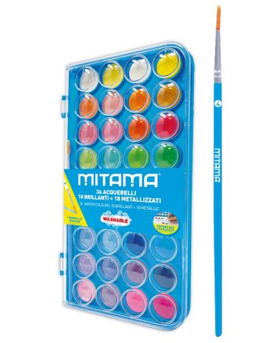 Vopsele acuarele Mitama - 36 de culori, lavabile - 1