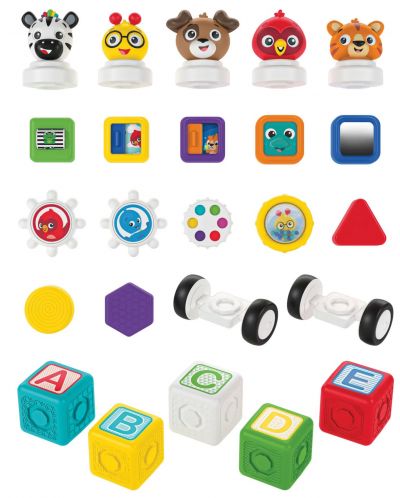 Jucărie activă Baby Einstein - Cuburi, Connect & Create, 24 piese - 1