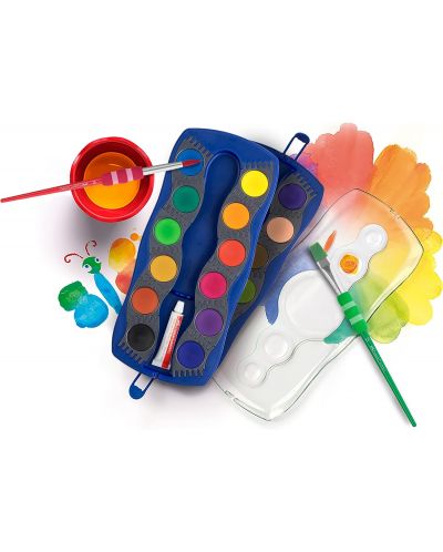 Acuarele Faber-Castell Connector Watercolours - 24 culori, paletă albastră - 4