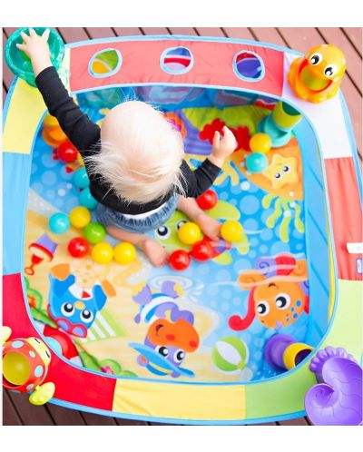Salteluta pentru gimnastica bebelusului Playgro - Piscina, cu 30 bile colorate - 6