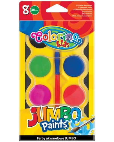 Acuarele  Colorino Kids - Jumbo, 8 culori - 1