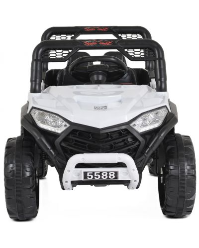 Mașinuță electrică jeep  Moni - 5588 Fast utv, alb - 3