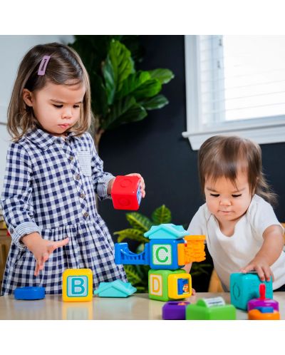 Jucărie activă Baby Einstein - Cuburi, Bridge & Learn, 15 piese - 8