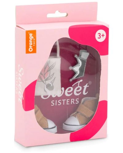 Orange Toys Sweet Sisters accesorii pentru păpuși - adidași bej, snood și geantă - 2