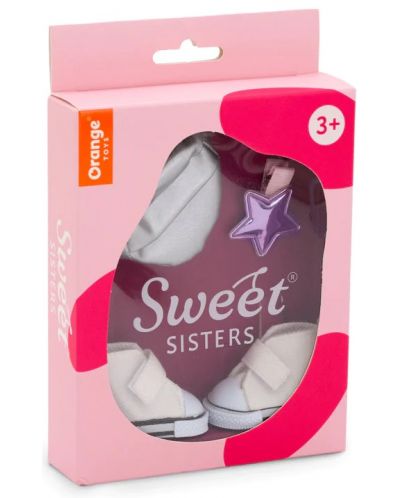 Orange Toys Sweet Sisters accesorii pentru păpuși - adidași albi, snood și geantă gri - 2