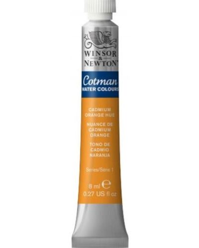Vopsea de acuarelă Winsor & Newton Cotman Cotman Watercolour Paint - Cadmium Orange, 8 ml - 1