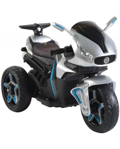Motocicleta cu acumulator Moni - Shadow, cu sa din piele, culoare metalica - 1