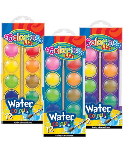 Acuarele  Colorino Kids - Jumbo, 12 culori, cutie mare, sortiment - 1