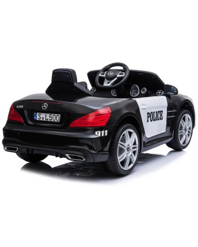 Mașină reîncărcabilă KikkaBoo - Licențiat Mercedes Benz SL500 Police, negru - 5