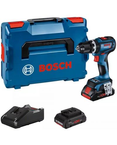 Șurubelnită cu acumulator Bosch - Professional GSB 18V-90 C, 2 x ProCORE18V 4.0Ah, GAL 18V-40 - 1