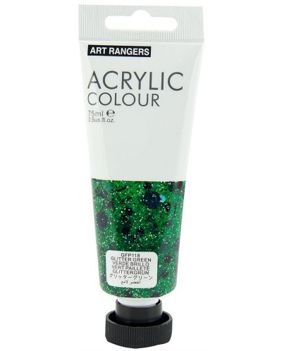 Vopsea acrilică Art Ranger - Sclipici verde, 75 ml - 1
