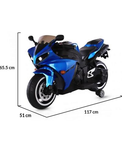 Motocicleta cu acumulator cu trei roti Moni - Ninja, albastra - 5