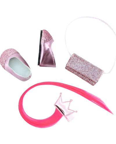 Orange Toys Sweet Sisters accesorii păpușă Sweet Sisters - Pantofi roz, geantă și cocoloașă roz - 1
