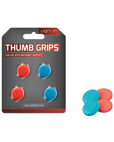 Accesoriu Venom - Thumb Grips, Red and Blue (Nintendo Switch) - 2