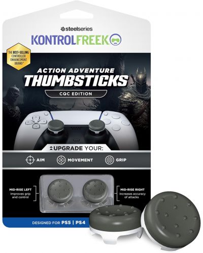Accesoriu KontrolFreek - Action Adventure Thumbsticks CQC, gri (PS4/PS5) - 1