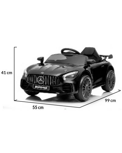 Mașinuță electrică Moni Toys - Mercedes AMG GTR, negru - 8