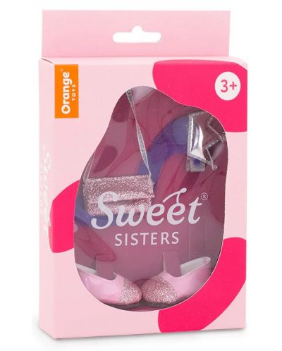 Orange Toys Sweet Sisters accesorii pentru păpuși - Pantofi roz, geantă și cocoloașe mov - 2
