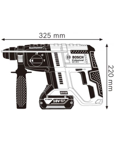 Perforator fără perii fără fir Bosch - Professional GBH 180 LI, Solo - 3