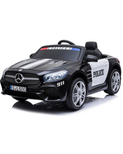 Mașină reîncărcabilă KikkaBoo - Licențiat Mercedes Benz SL500 Police, negru - 1