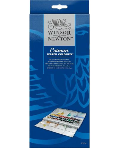Vopsele acuarelabile Winsor & Newton Cotman - 12 culori - 1