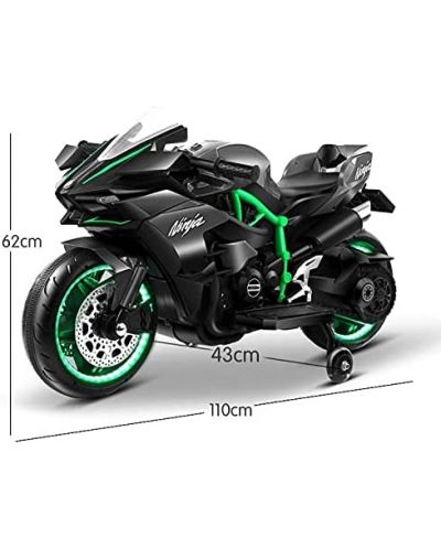 Motocicleta cu acumulator cu trei roti Moni - Ninja, neagra - 6