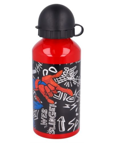 Sticlă din aluminiu Stor - Spiderman, 400 ml - 2